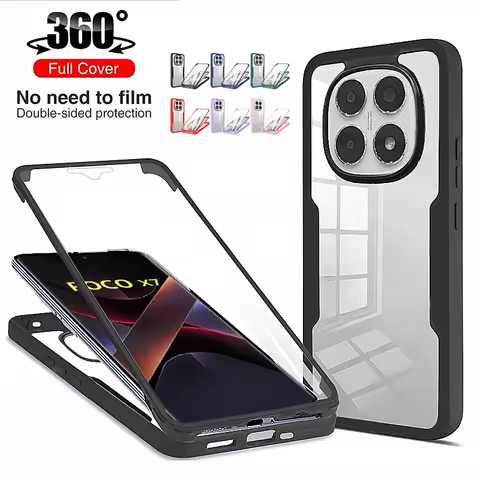 360 Full Phone Case For POCO X7 X6 M6 X5 X4 X3 Pro 5G Screen Protector Cases For POCO F7 Ultra F6 F5 M4 M3 Pro X3 NFC C65 Cover