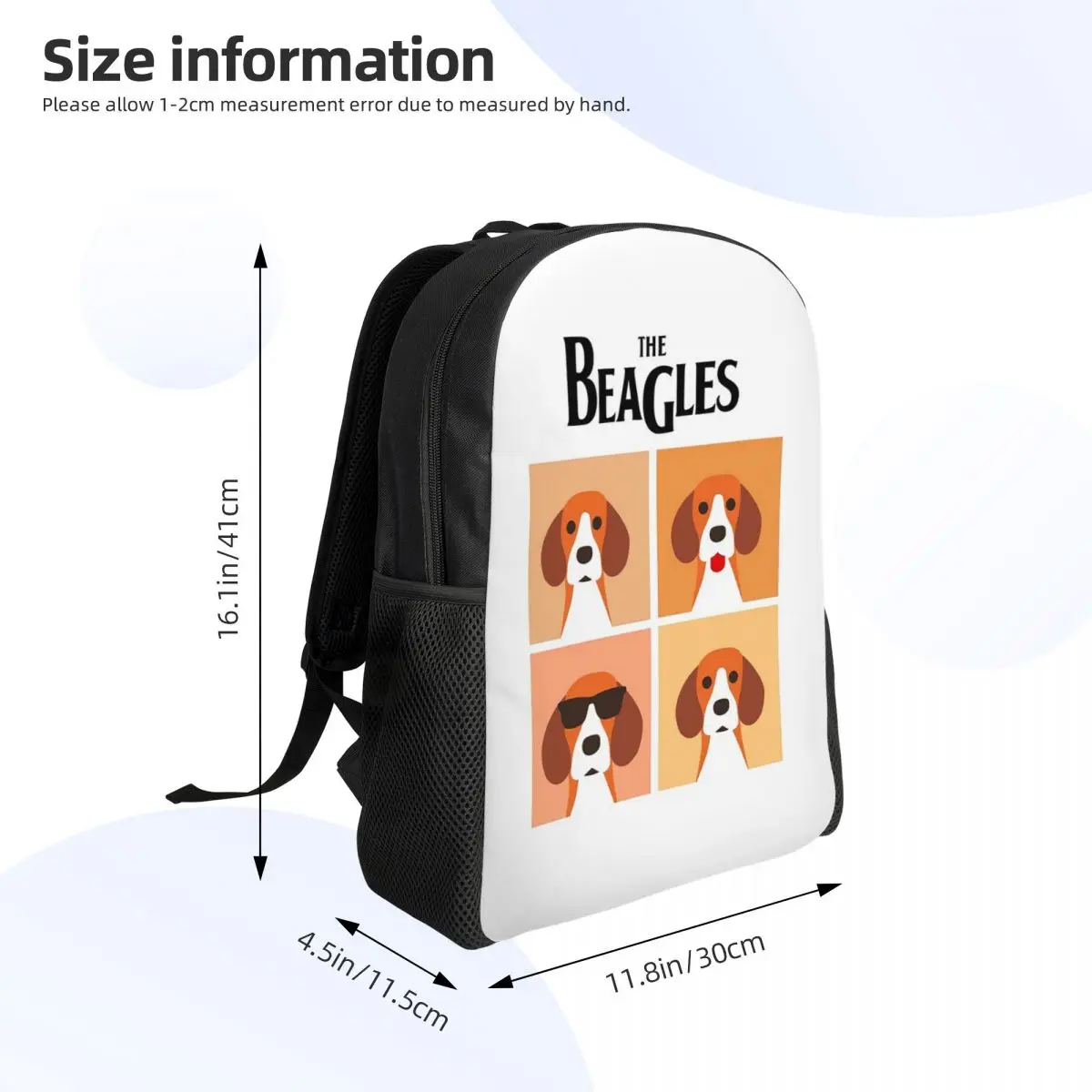 The Beagles Student Backpack School Bag Hiking Travel Daypack for Boys Girls Fashion Bookbag Shoulder Bags