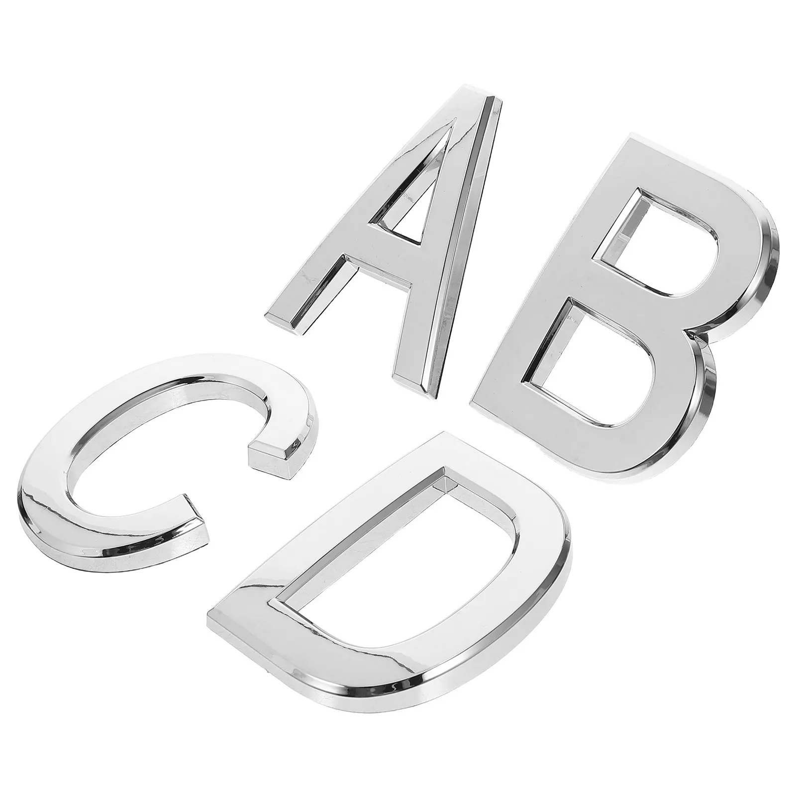 Large Letter Door Sign Silver Alphabet A Adhesive Self Stick 3D Effect Office Home Business Wall Decor Office Door Name