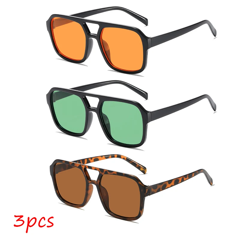 stijl voor volwassenen, zonnebrillen, vierkant Dubbele nieuwe straal gepersonaliseerde Koreaanse versie, trendy zonnebrillen, high-end, UV-bestendig,