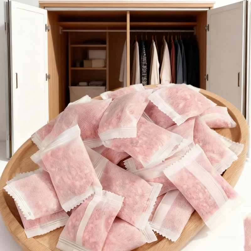 100Pcs Rose-Scented Wardrobe Fragrance Sachets, Anti-Mold, Insect Repellent, Cockroach Repellent, Long-Lasting Fragrance, Household Kitchen and Home Deodorizer Sachets