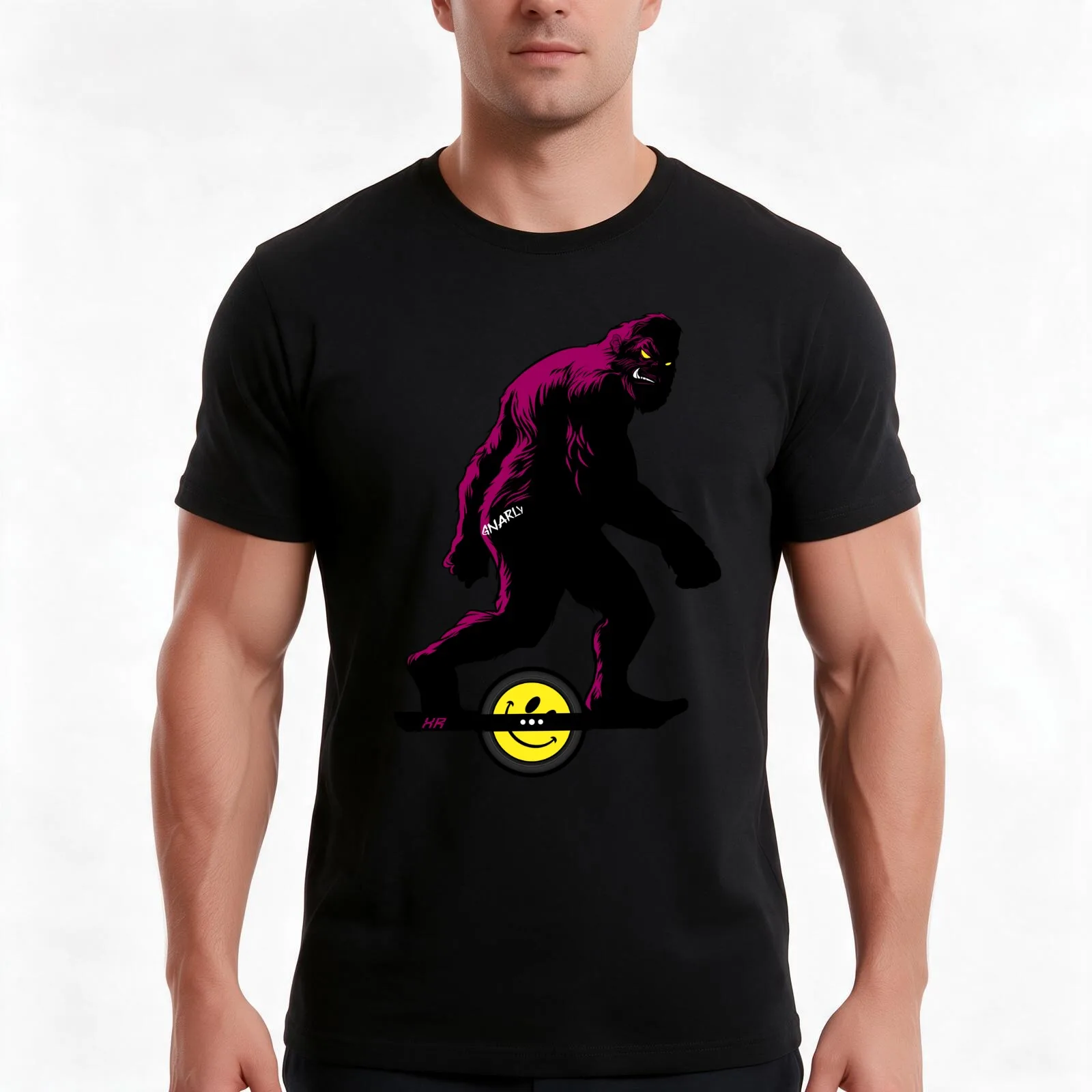 Gnarly T-Shirt, Summer Casual Cotton Tee, Oversized Streetwear Tops, Vintage Graphic Print, Loose Fit Short Sleeve, 100% Cotton