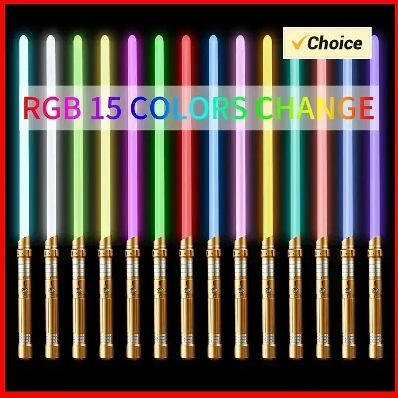 NT-2 In 1 Lightsaber 17 Pixel 15 Colors Light Effects Light Saber Metal Laser Sword Rechargeable Toys Party Luminous Swords