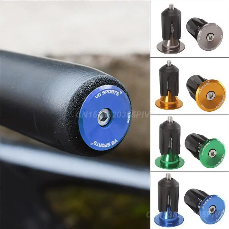 Pair Mountain Road Bike Handlebar End Plugs Aluminum Alloy Handle Bar End Cap BMX MTB Bike Grip Cover Bicycle Accessories