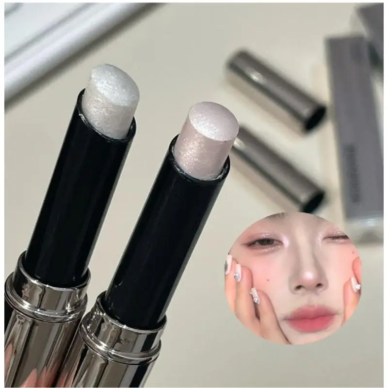 HERORANGE Highlighter Stick - قلم ظلال عيون أبيض لامع لامع طبيعي، تظليل كونتور، مكياج للوجه