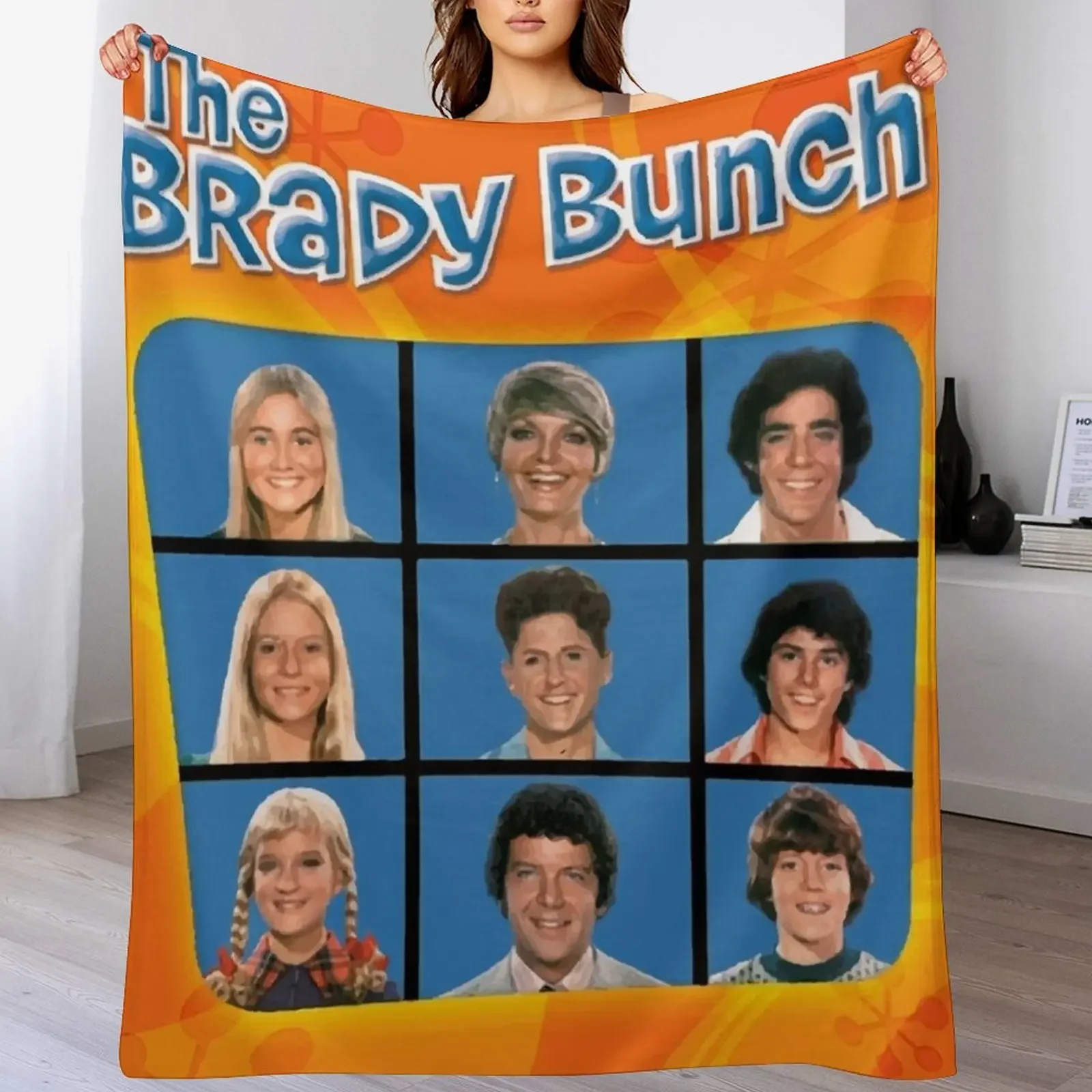 

The Brady Bunch Throw Blanket Bed Soft Plaid Beautifuls Designers Blankets