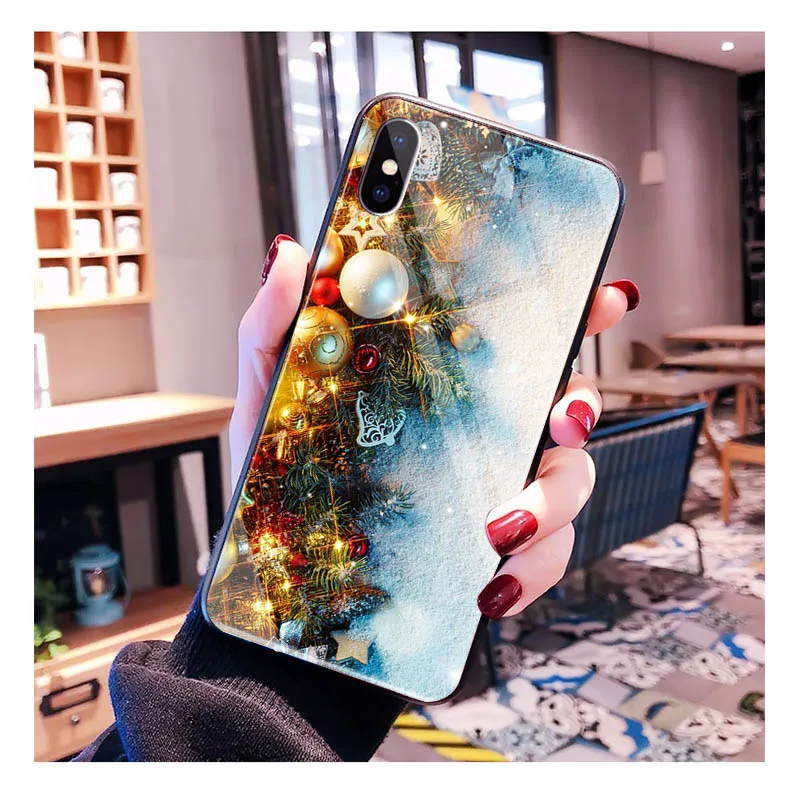 عيد الميلاد الزجاج قضية الهاتف لسامسونج غالاكسي A55 A16 A56 A36 A23 A35 A15 A53 A54 A33 A34 A25 A05S A52 A52S A14 A13 A71 #5