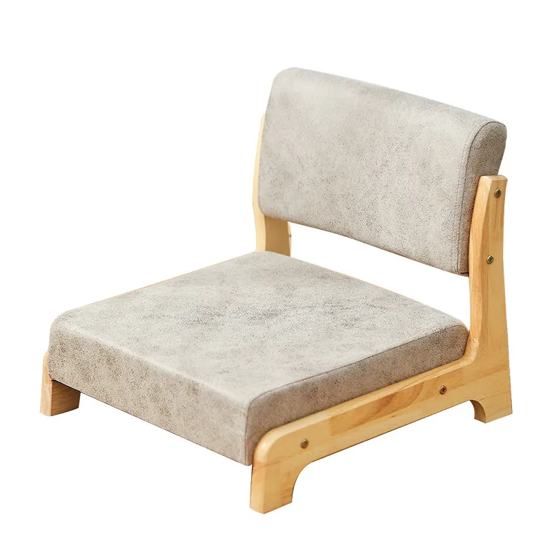 

Solid wood tatami seat backrest stool floor Japanese chair legless chair