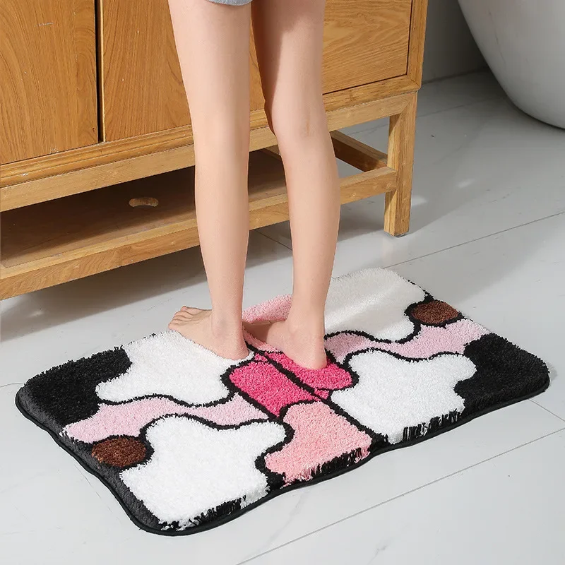 Modern Non-Slip Puzzle Floor Mat Super Absorbent Bathroom Carpet Home Soft Bedroom Rugs Room Decoration 러그