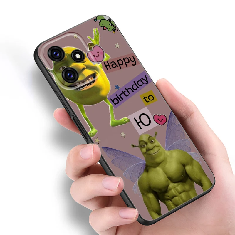 Anime Shrek Art Black Silicone Phone Case For Redmi 10 Prime A1 A2 Plus K30 K40 Gaming K60 Pro 9 9A 9C 9T 10A 10C 12 12C 13C