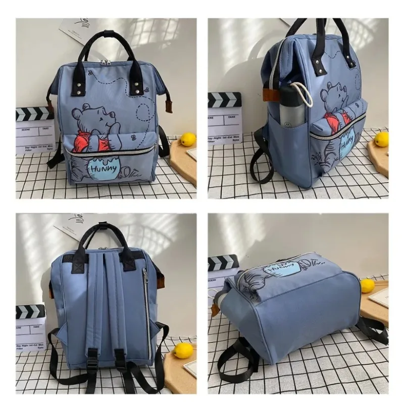 ديزني حقيبة الأم الجديدة أزياء الكرتون طباعة سعة كبيرة حقيبة الأم والطفل حقيبة ظهر للحفاضات زجاجة مقاومة للماء