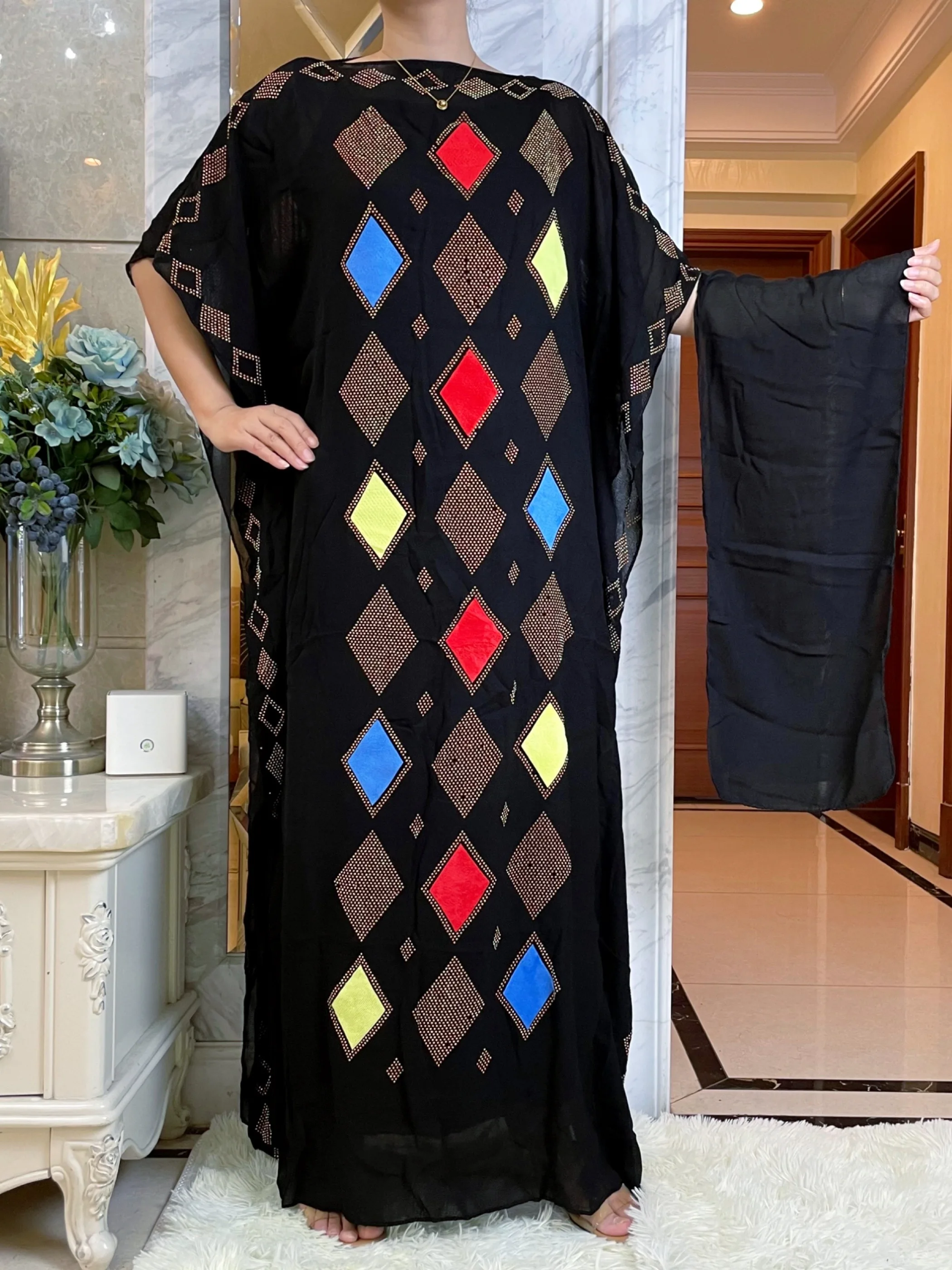 2023 Spring Muslim Abaya Dubai Turkey Flannelette Cloth Hijab Dresses African Caftan Party Elegant Islamic Embroidery Clothing