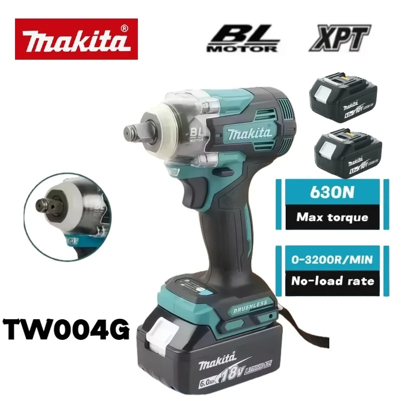 

Бесщеточная аккумуляторная дрель-шуруповерт Makita TW004G, 630 Нм, перезаряжаемая