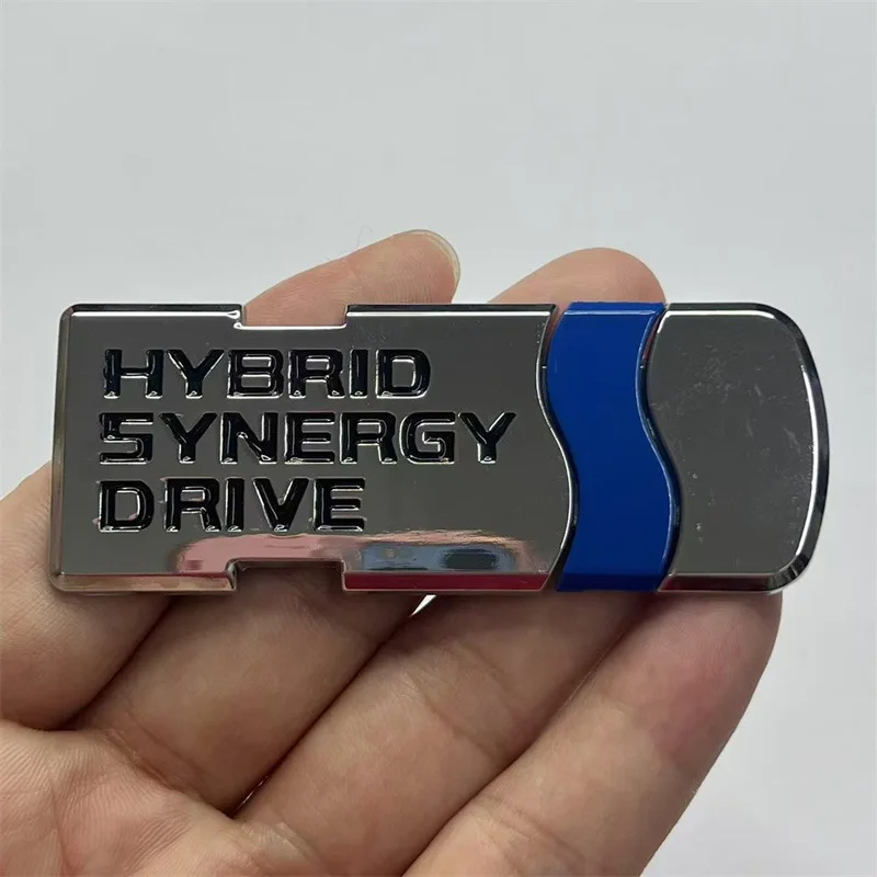 High-quality Modification Metal 3D Stickers HYBRID SYNEGRY DRIVE Body Decoration Scratches Cover Car Personalized Accessories