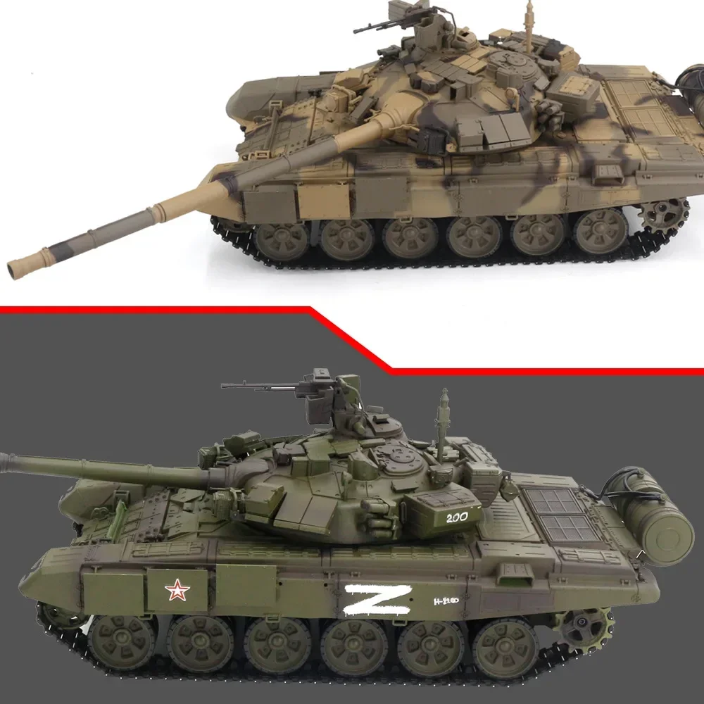 

New Rc Tank Henlong Russian T90 Main Battle Tank Track Can Fire Smoke Tank Simulation Tank Model Toy Children'S Birthday Gift