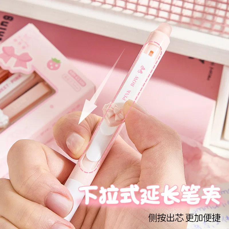 Erasable Gel Pen for Elementary Students Quick-Drying Thermal Sensitive with Cartoon Crystal Blue and Black Ink