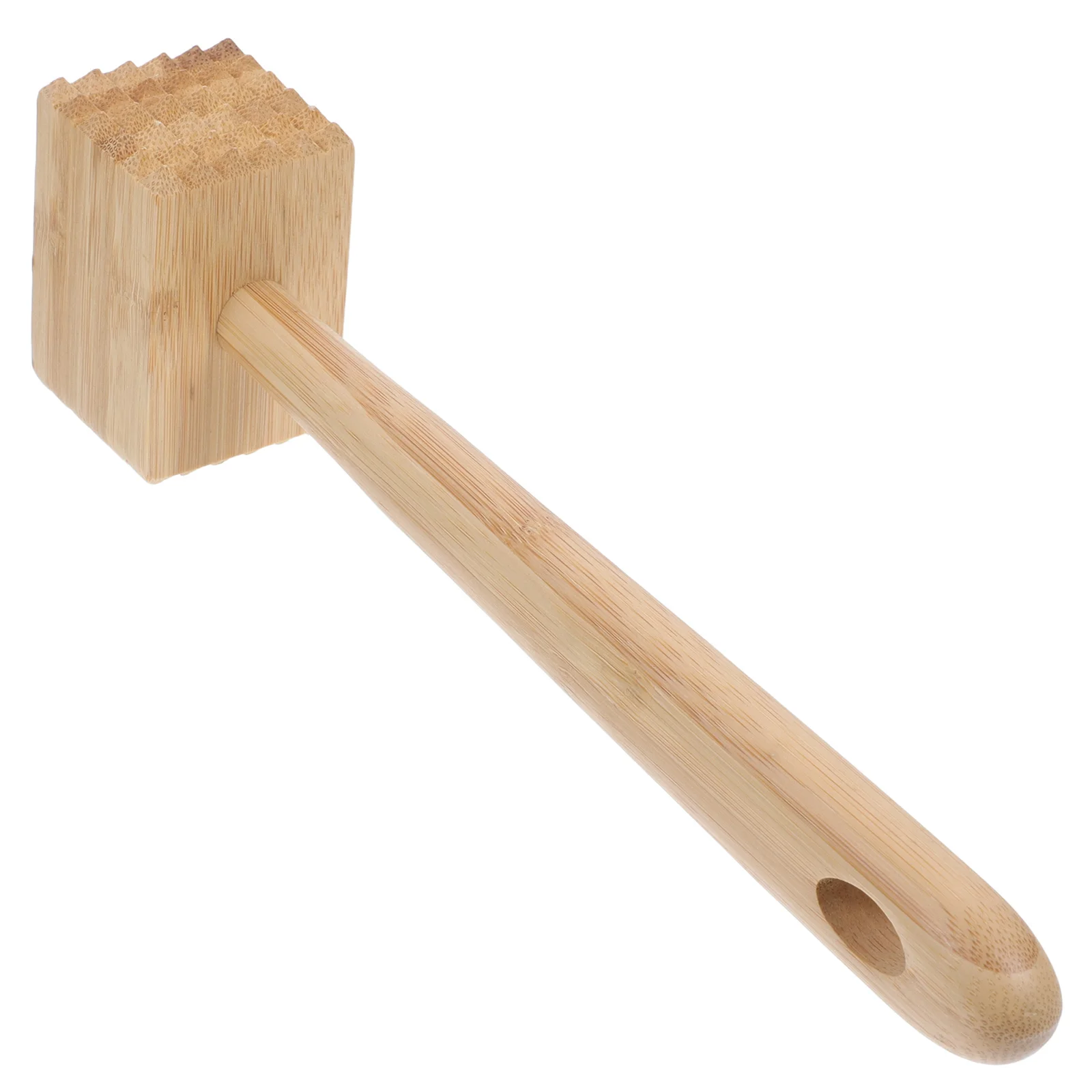 

Bamboo Meat Dual Sided Tenderizer Long Handle Carpenter Wood Hammer Kitchen Tool Wooden Poultry Steak Cookware