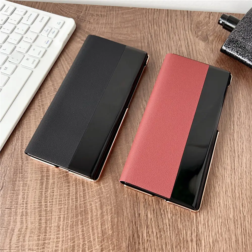 Genuine Cowhide Leather Napa Flip Case for Huawei Mate XT Window View Cover