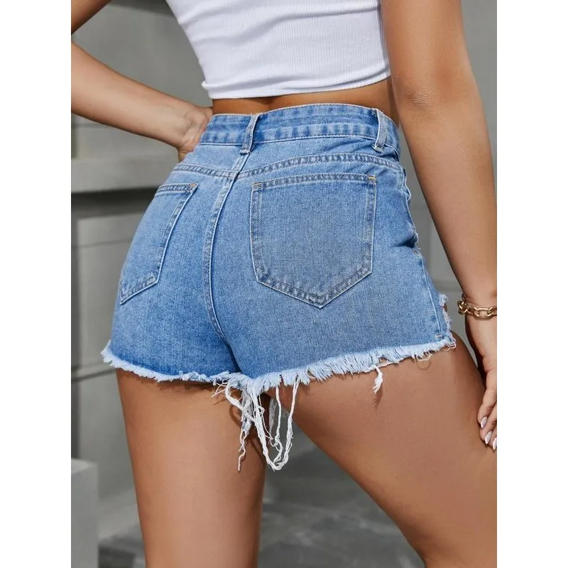 سراويل جينز عالية الخصر مكبلة للرجال والنساء Z7304 سراويل Sle ort جديدة عبر الحدود مع تفاصيل قابلة للطي في خصر منخفض #2