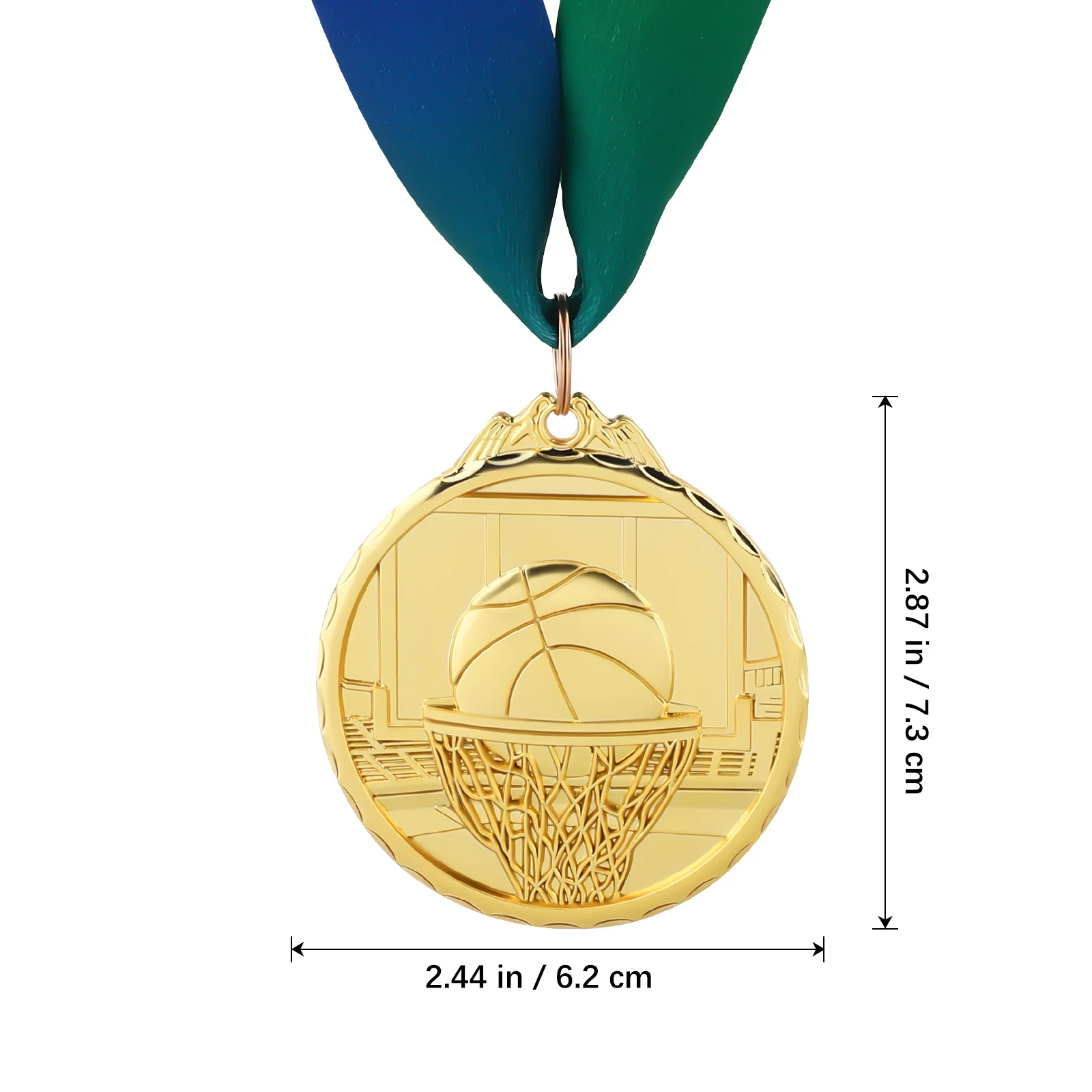 

3Pcs Basketball Award Medals Detailed Embossed Metal Medals Winner Prizes Sports Competition Awards Set Metal Award Medal