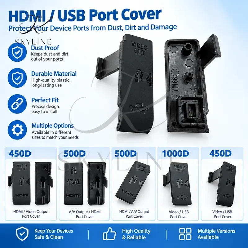 Usb Interface Lid Door Hdmi Compatible Mic Cap Interface Cover For Canon Eos 450D 500D 1000D Digital Camera Repair Part