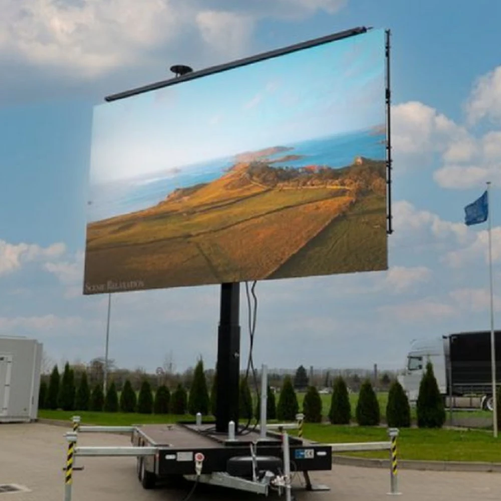 Mobile Foldable LED Digital Signage Outdoor Advertising Display Waterproof Mobile Trailer LED Screen