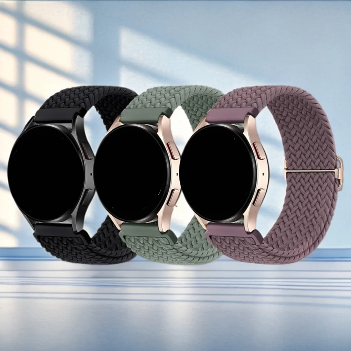 3 Stuks 18/20/22 Mm Quick Release Nylon Band Gevlochten Lus Voor Samung/Huawei/Garmin Smart Horloge Voor Vrouw Man Armbanden Polsband
