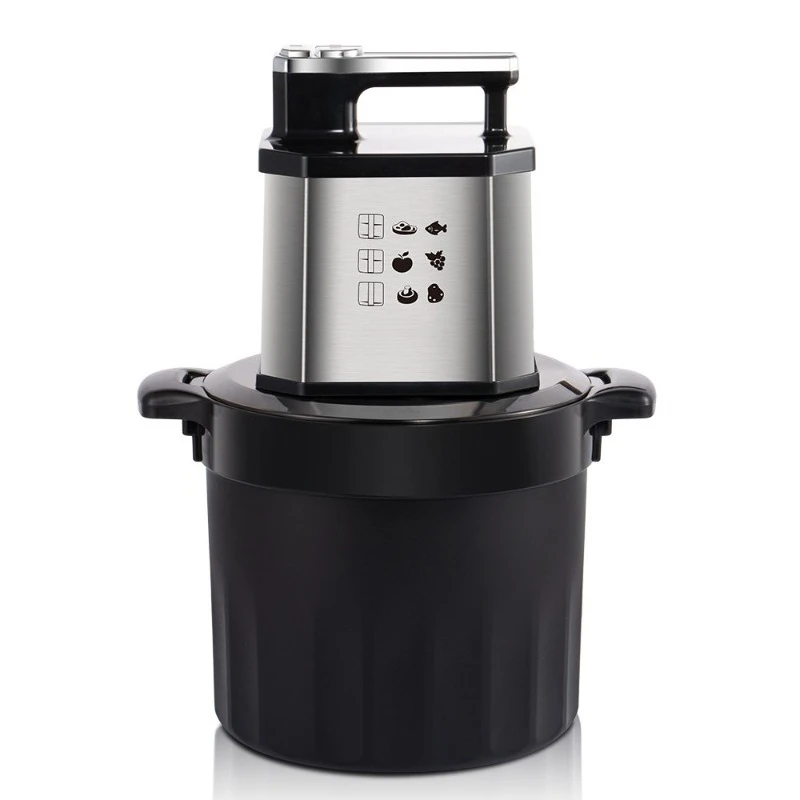 Stainless steel household double-file material large-capacity processing machine, electric meat grinder, vegetable meat 8L