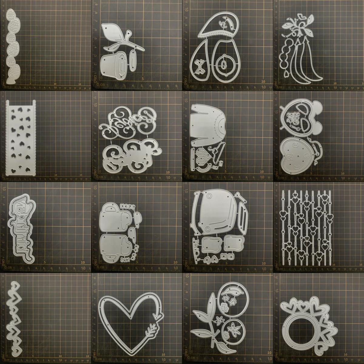 16 kinds Alarm clock Bread Love Metal Cutting Dies Stencils For DIY Scrapbooking Decorative Embossing Handcraft Die CutsTemplate