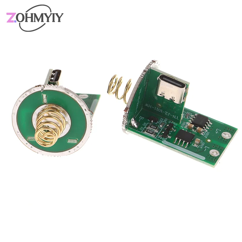 1pc Flashlight Parts Switch Circuit Board 3.7V Type-C Micro USB Charging Port LED Driving Board With Charge Protection