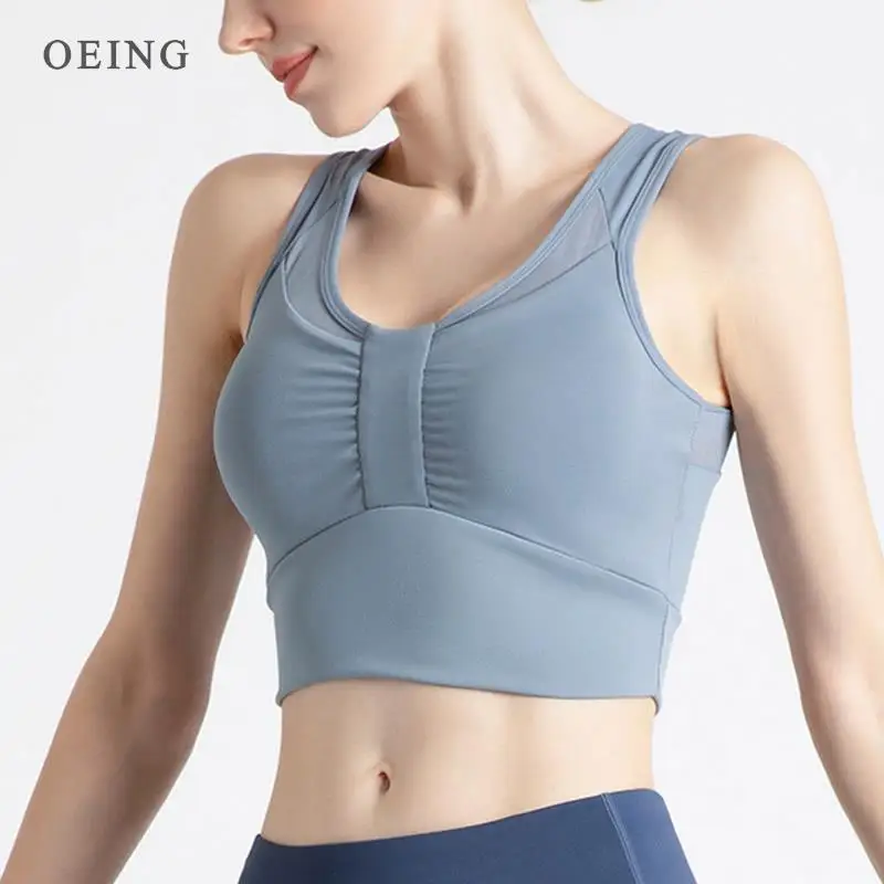 

2023 Sports Bra For Women Gym Breathable Mesh Yoga Crop Top Active Bra Fitness Yoga Vest Exercise Clothes Workout Top Sportswear