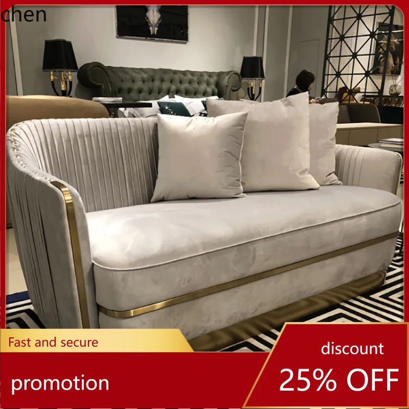 

HT Fabric Sofa Three-Seater Sofa Modern Living Room Combination Sofa Style