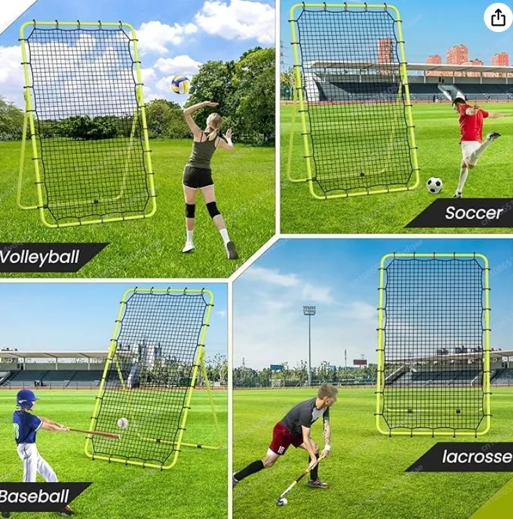 شبكة ارتداد الكرة الطائرة 7 × 4 أقدام قابلة للتعديل معدات تدريب الكرة الطائرة شبكة ارتداد للممارسة