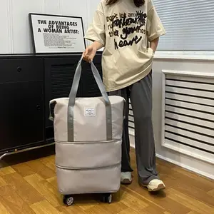 Rolling Duffle Wheel Pack, Expandable Business Travel Scholarship, Multiple Folding, Dry Wet SEPARATION Pocket Bag, New Main Main Sales Travel Bag With Wheels - №5