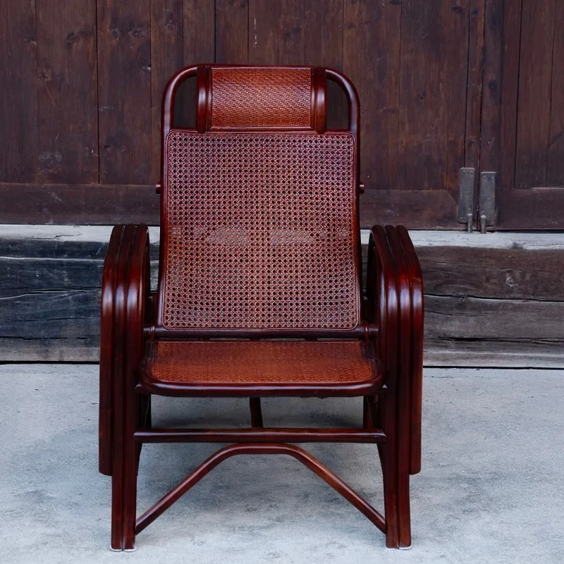 True vine folding recliner rattan weaving free chair