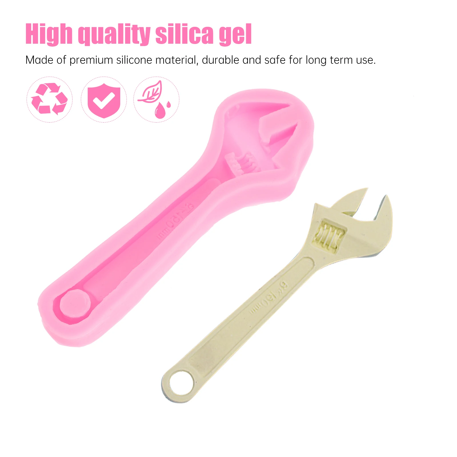 

2Pcs Premium Silicone Cake Baking Molds Wrench Shape for Dessert Making Cake Baking Mold Home Bakeware Silicone Mold