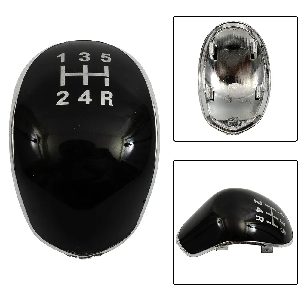 Tampa de botão de engrenagem de plástico para Ford Fiesta 2008-2016, 5 engrenagens, ABS, preto, novo, 2008-2016