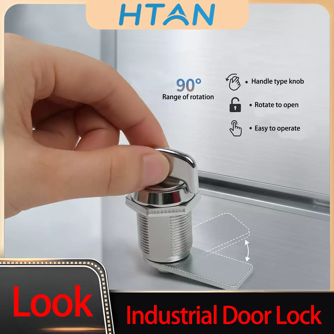 3pcs Keyless Cam Lock Zinc Alloy Industrial Electrical Equipment Mailbox Lock for Secure Storage