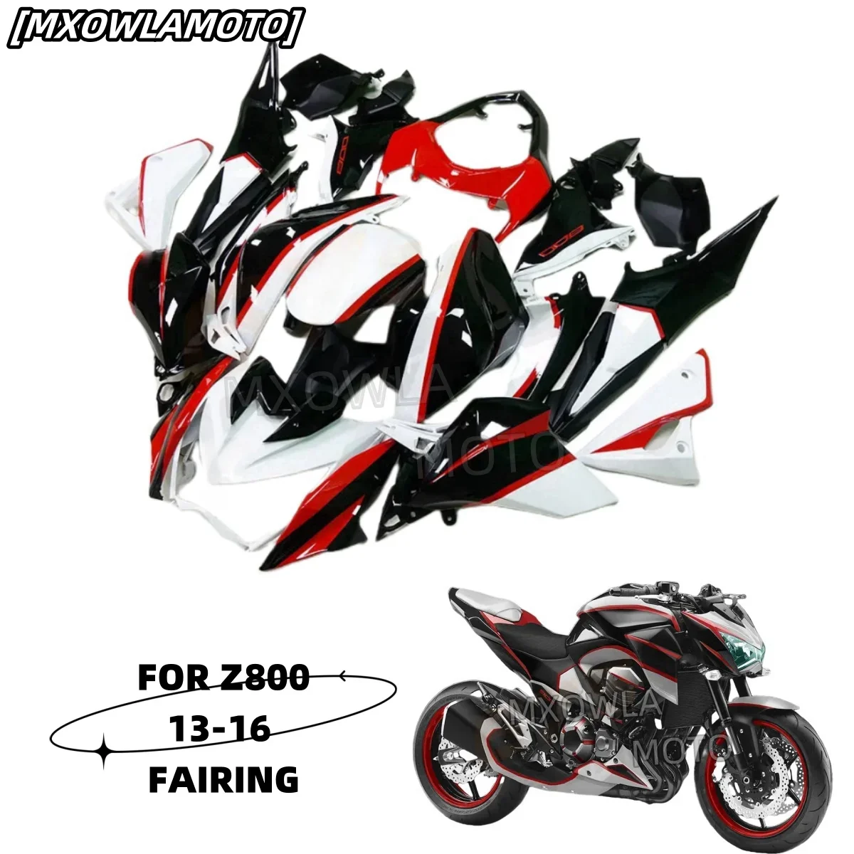 Hot Sales for Z800 2013 2014 2015 2016 Years  Motorcycle Bodyworks Fairing Red line Color (Injection Molding)