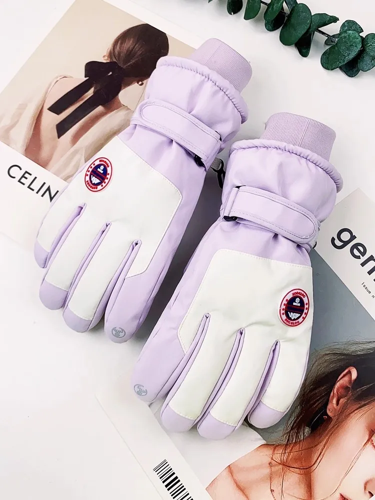 

Anti-slip Waterproof Fleece Skiing Gloves for Winter Cycling and Motorcycle Riding, Warm and Outdoor Use for Men and Women