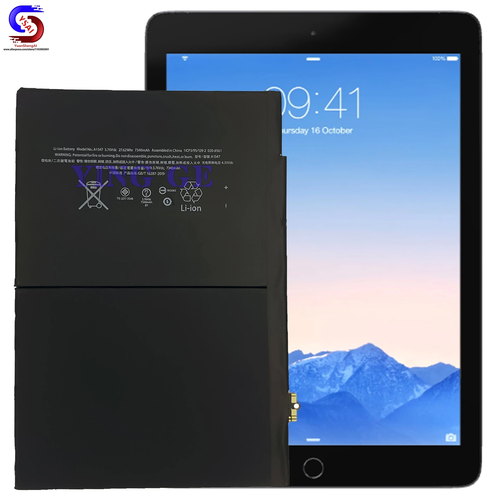 5 buah tablet ponsel Apple IPAD6/AIR2 A1566 A1567 A1547, baterai 6 generasi untuk Apple