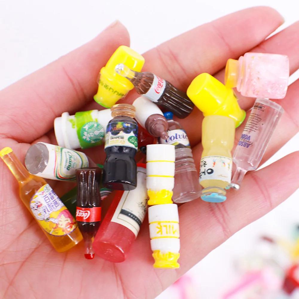 Mini Food Drinks Accessories Miniature items Fit For Barbies 1:12 Doll House Kitchen Ornaments Dolls Party Drink Baby Toys Gifts