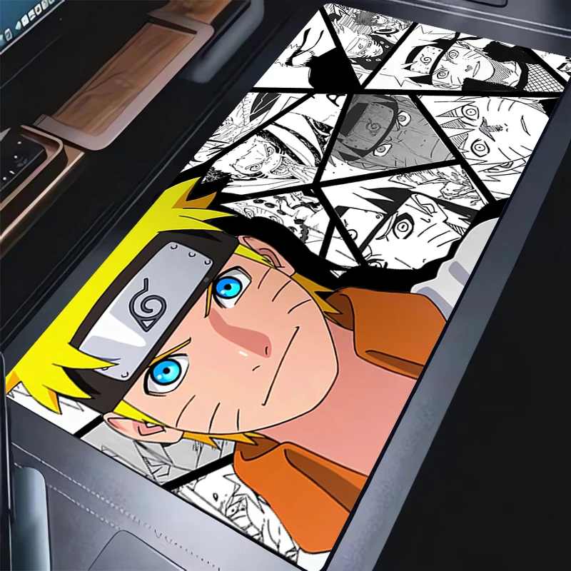 

Mouse Pad Japan Anime HD Print Mousepad Laptop Naruto Uzumaki Gaming Keyboard Pad PC Black And White Gamer Cool Desk Mouse Mat