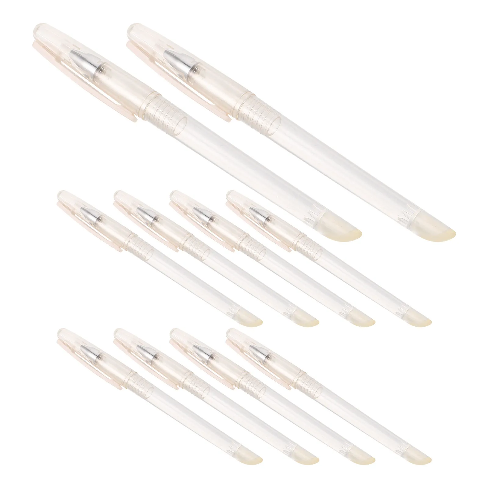 

10Pcs Transparent Empty Pen Tubes Gel Pen Shells Replacement Plastic Holders Erasable Rubber School Office Supplies