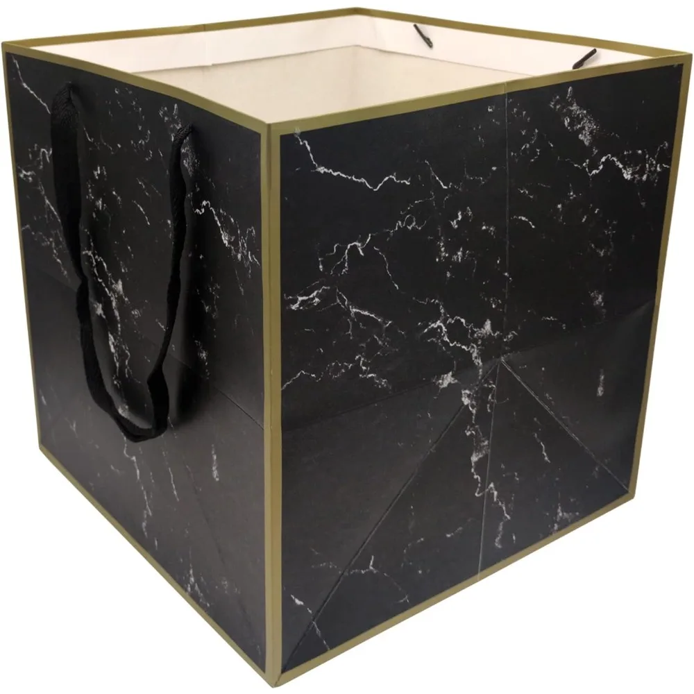 

Large gift bag, 11.8 Square Reusable Big Boxes with Handle, for Wedding, Birthday, Presents, Father's Day, Thanksgiving, Christm