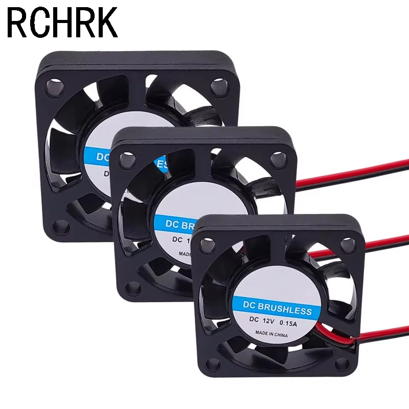 DC Brushless Fan with Two Lines 5V 12V 24V Industrial Cooling Fans Sleeve Bearing 25/30/35/40/50*10mm