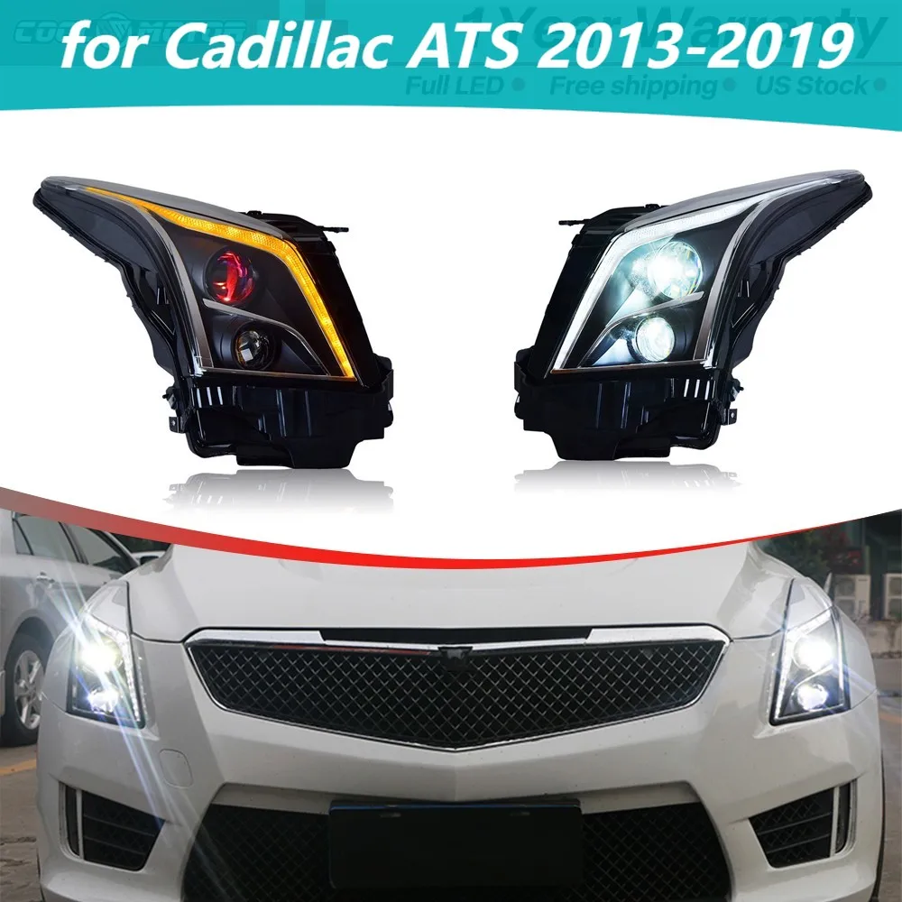 

Devil's eye LED Headlights Assembly for Cadillac ATS 2013-2019 DRL Animation Front Lamps