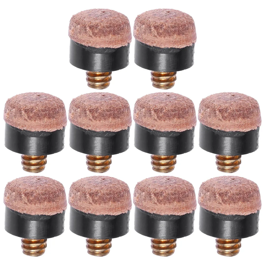 

20 pcs Pool Billiard Screw Replacement Tips Accessories Brown Cues Durable Easy Install Snooker Ball Control