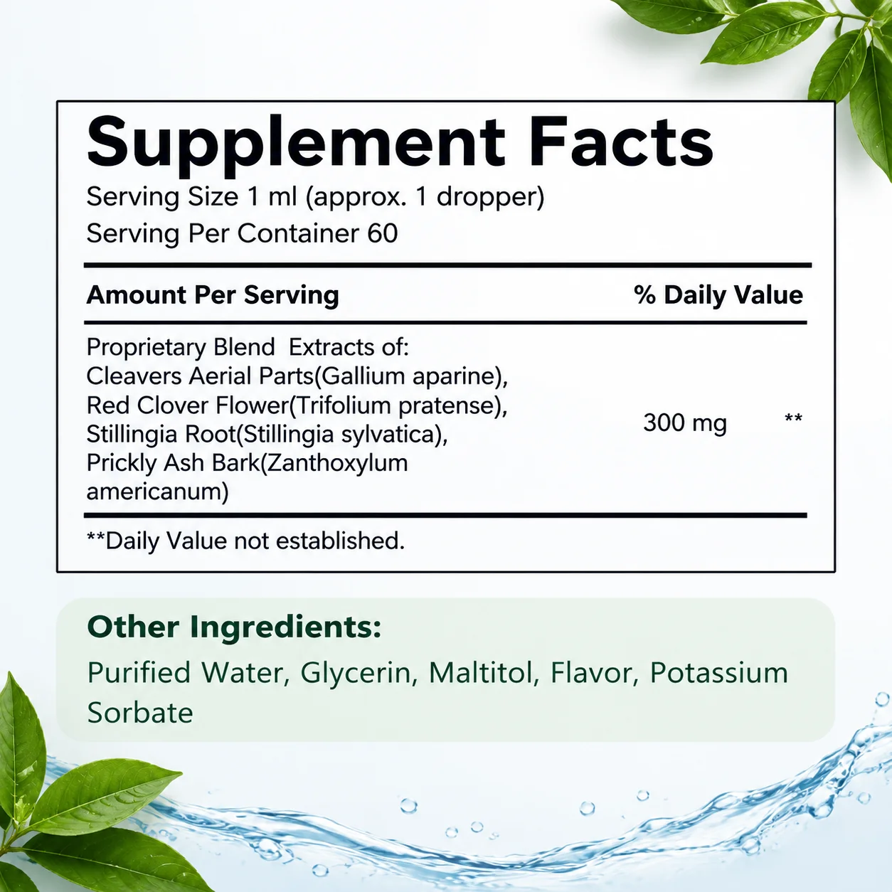 Googeer Lymphatic Drainage Drops 60ML Natural De-Puff & Bloat Relief Reduce Water Retention Morning Puffiness for a Lighter Feel