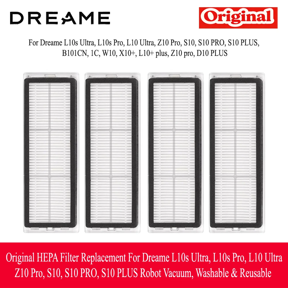 Origineel HEPA-filter, vervangingsonderdeel voor de Dreame L10s Ultra, L10s Pro, L10 Ultra, Z10 Pro, S10, S10 PRO en S10 PLUS robotstofzuiger.